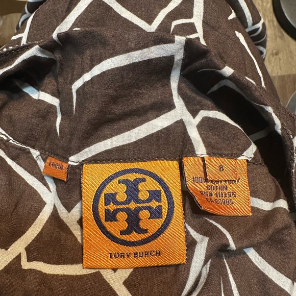 Tory Burch Asymmetrical White and Brown Blouse woman size s - Picture 6 of 14